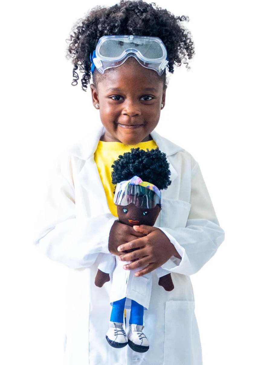 Beautiful Curly Me Binta Scientist 14 inch Plush Doll - Image 2