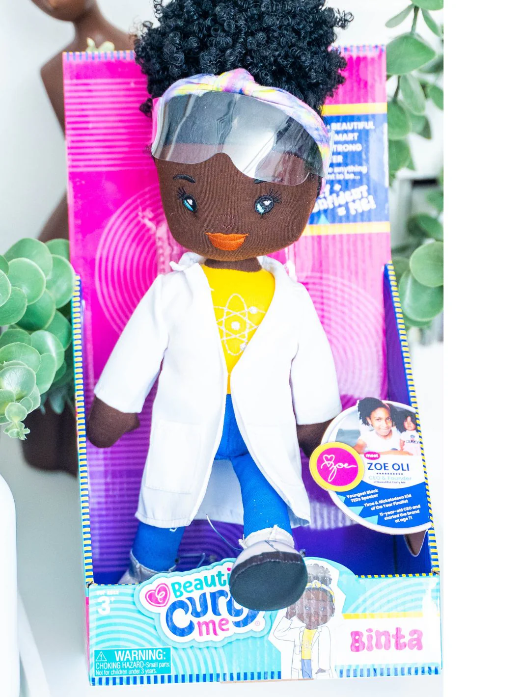 Beautiful Curly Me Binta Scientist 14 inch Plush Doll - Image 3