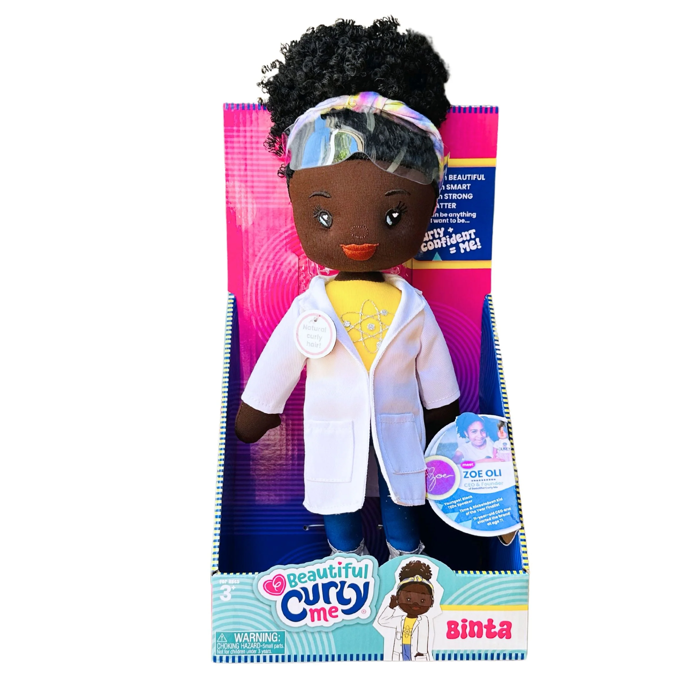 Beautiful Curly Me Binta Scientist 14 inch Plush Doll - Image 5
