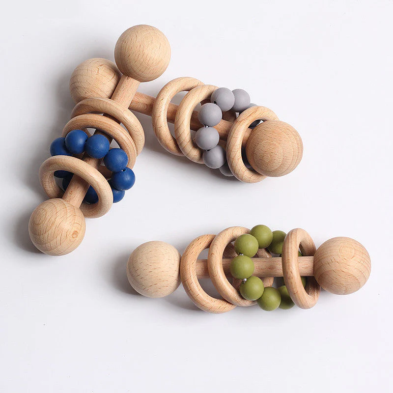 Beech rattle baby teeth toy - Image 2