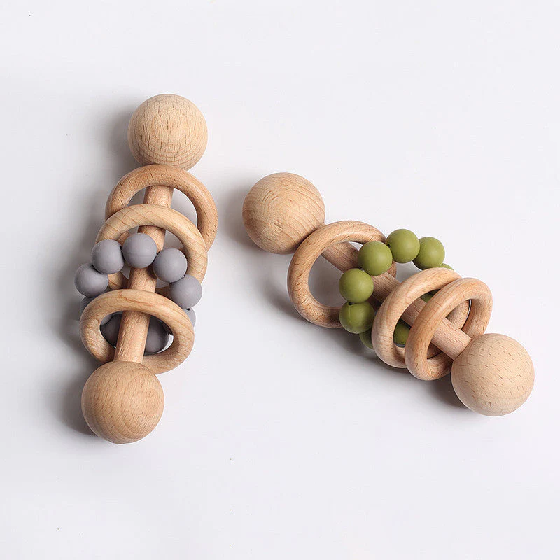 Beech rattle baby teeth toy - Image 3