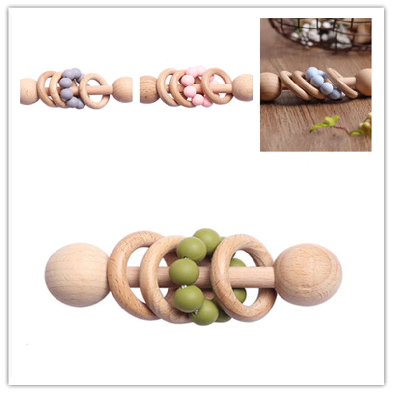 Beech rattle baby teeth toy - Image 4