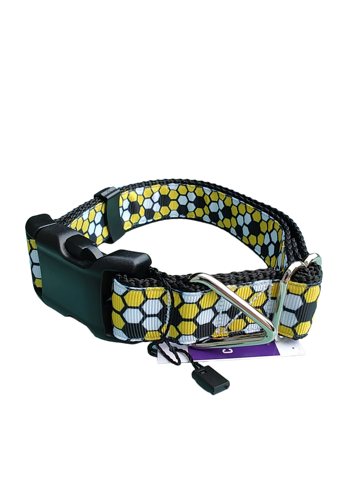 Beehive Black Nylon Dog Collar MD, LG, XL, Leash - Image 3