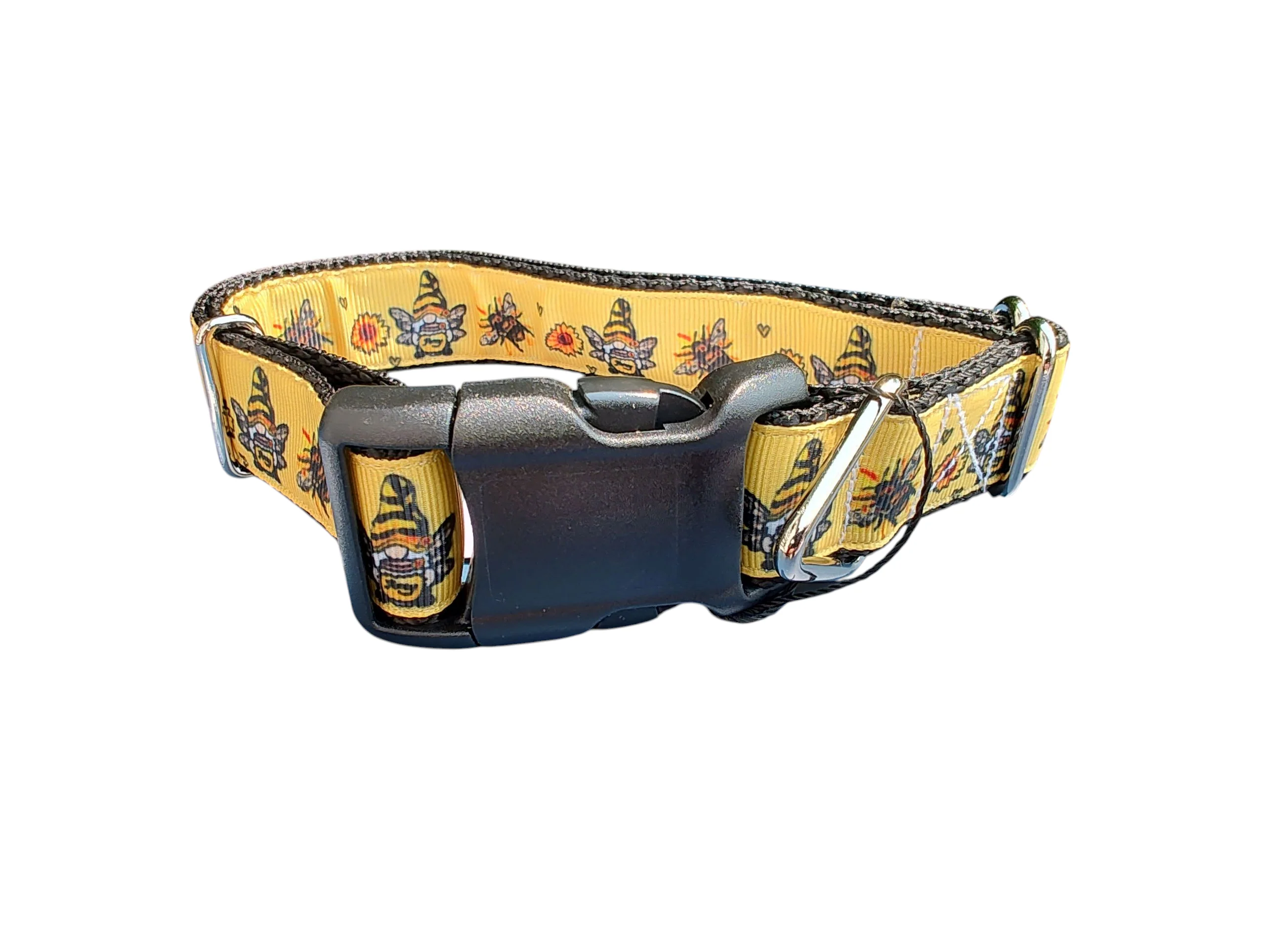 Bees and Gnomes Nylon Dog Collar - Image 2