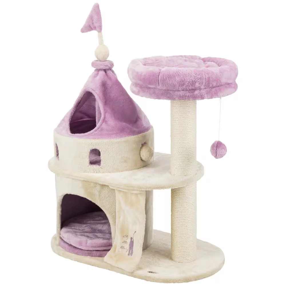 Beige/Purple My Kitty Darling Cat Castle - Image 2