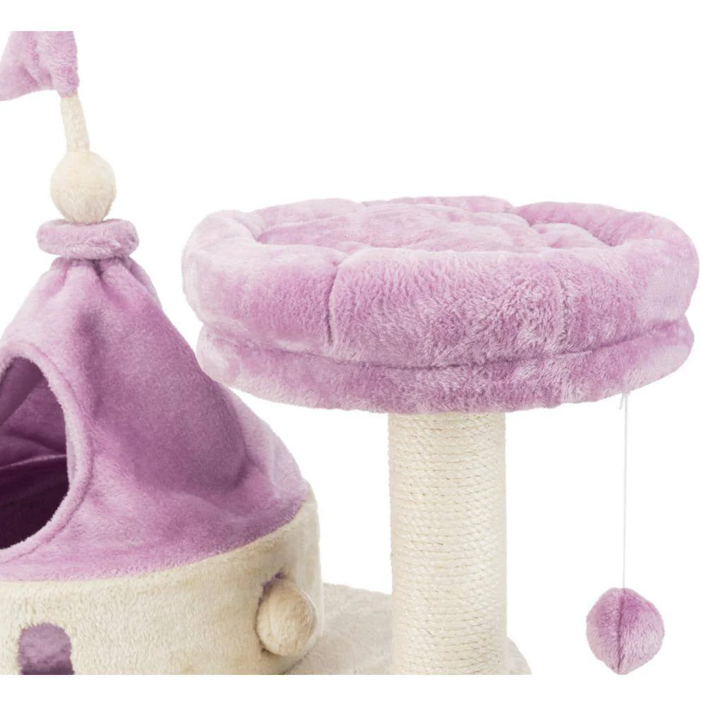 Beige/Purple My Kitty Darling Cat Castle - Image 3