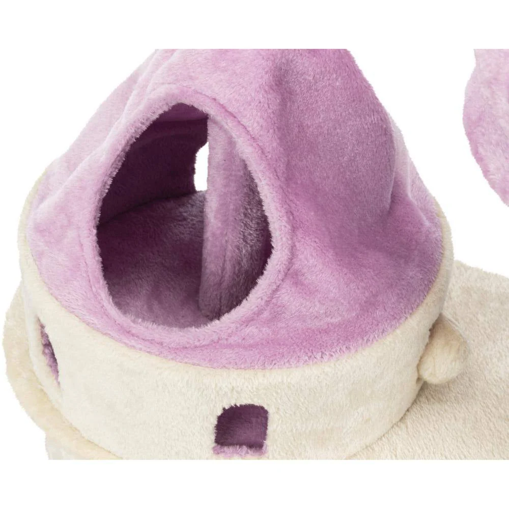 Beige/Purple My Kitty Darling Cat Castle - Image 4