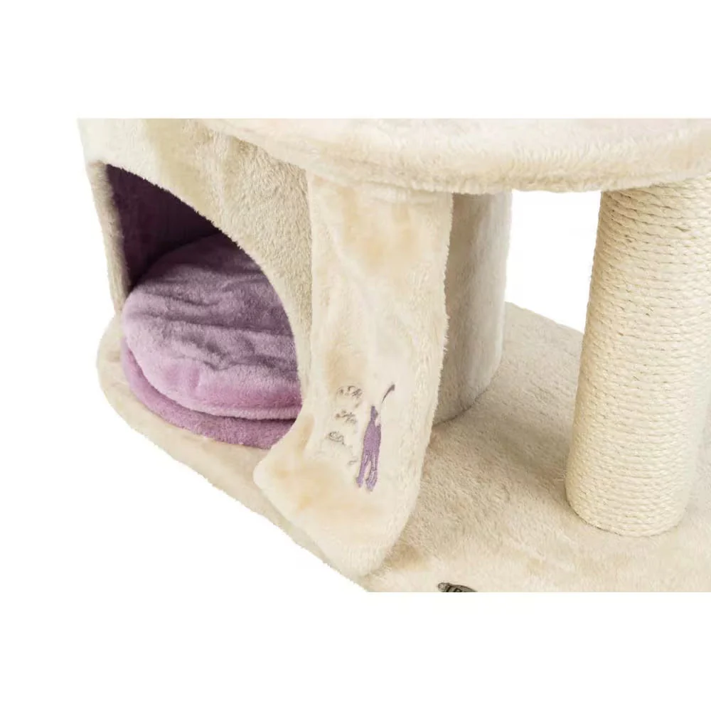 Beige/Purple My Kitty Darling Cat Castle - Image 5