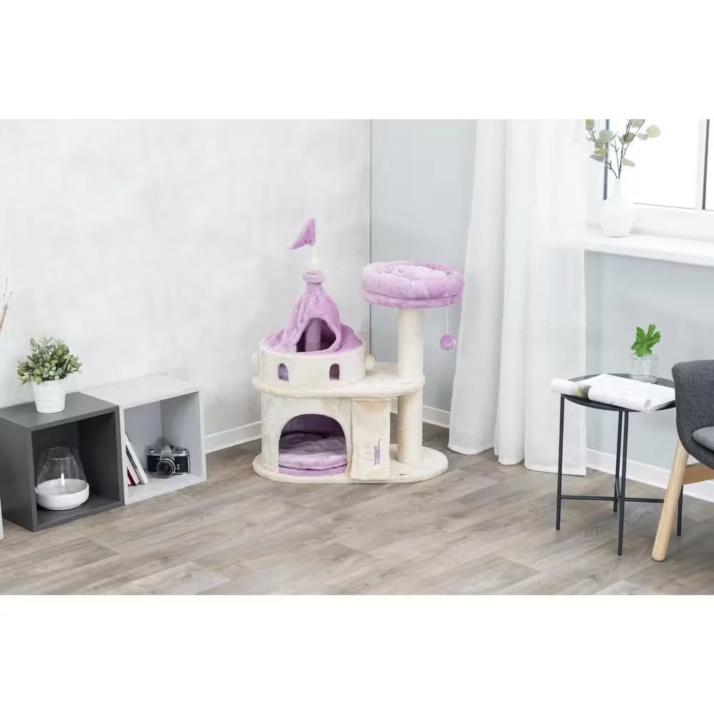 Beige/Purple My Kitty Darling Cat Castle - Image 7