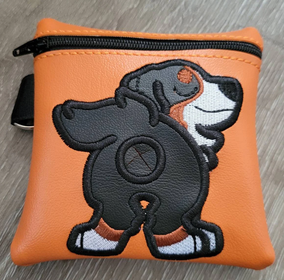 Bernese Mountain Dog Poop Bag Pouch - gift for dog lover - Zippered poop bag holder-  Gift for Dog Walker - veterinarian - dog groomer - Image 2