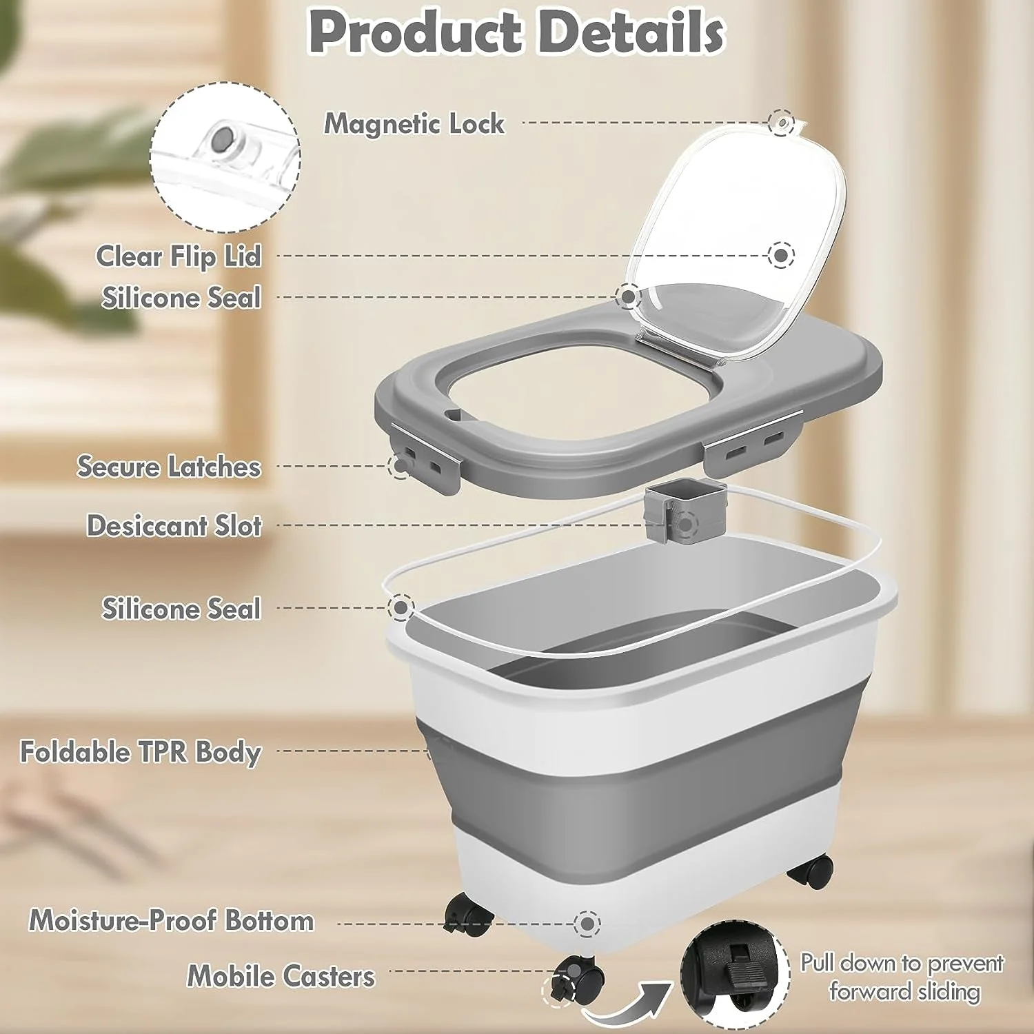 Best 20 Lb Pet Food Containers with Wheels and Lids - Image 9
