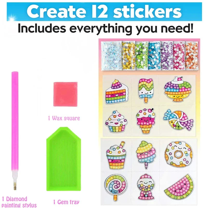 Big Gem Diamond Painting Kit - DIY Mosaic Art & Sticker Craft for Kids - Image 10