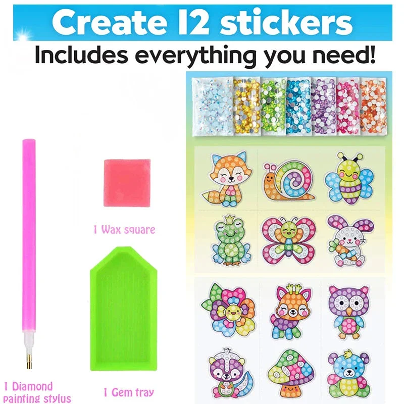 Big Gem Diamond Painting Kit - DIY Mosaic Art & Sticker Craft for Kids - Image 11