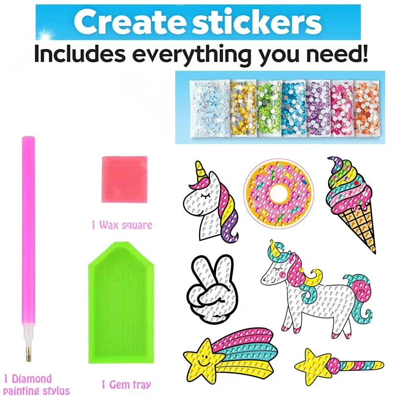 Big Gem Diamond Painting Kit - DIY Mosaic Art & Sticker Craft for Kids - Image 13