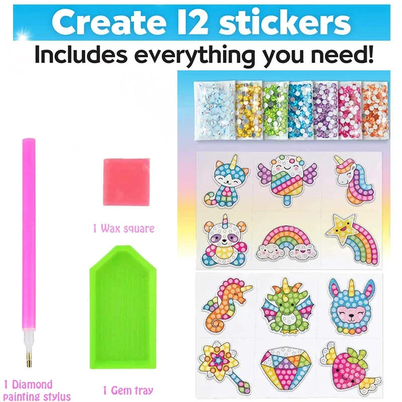 Big Gem Diamond Painting Kit - DIY Mosaic Art & Sticker Craft for Kids - Image 17