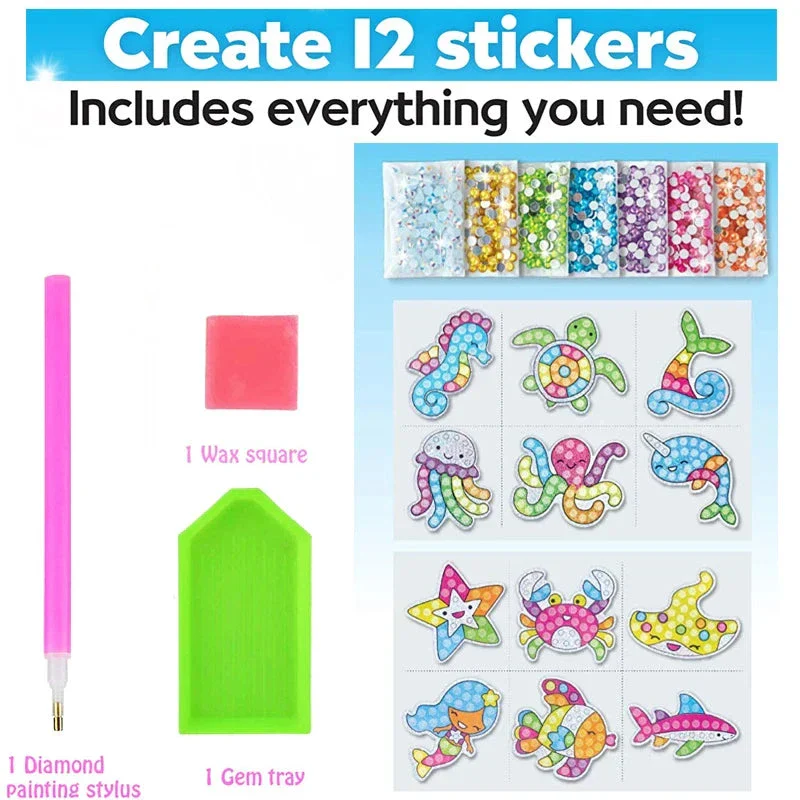 Big Gem Diamond Painting Kit - DIY Mosaic Art & Sticker Craft for Kids - Image 9