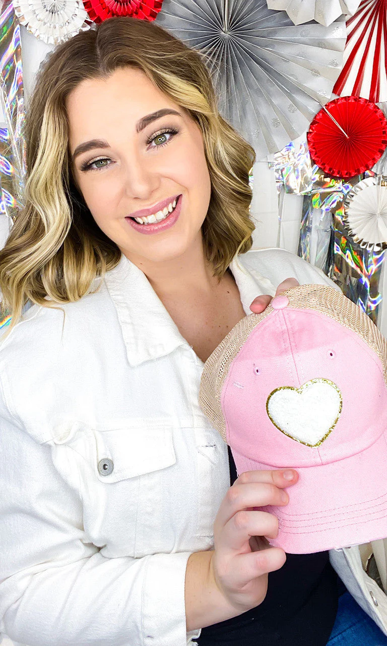 Big Heart Chenille Hat - Image 5