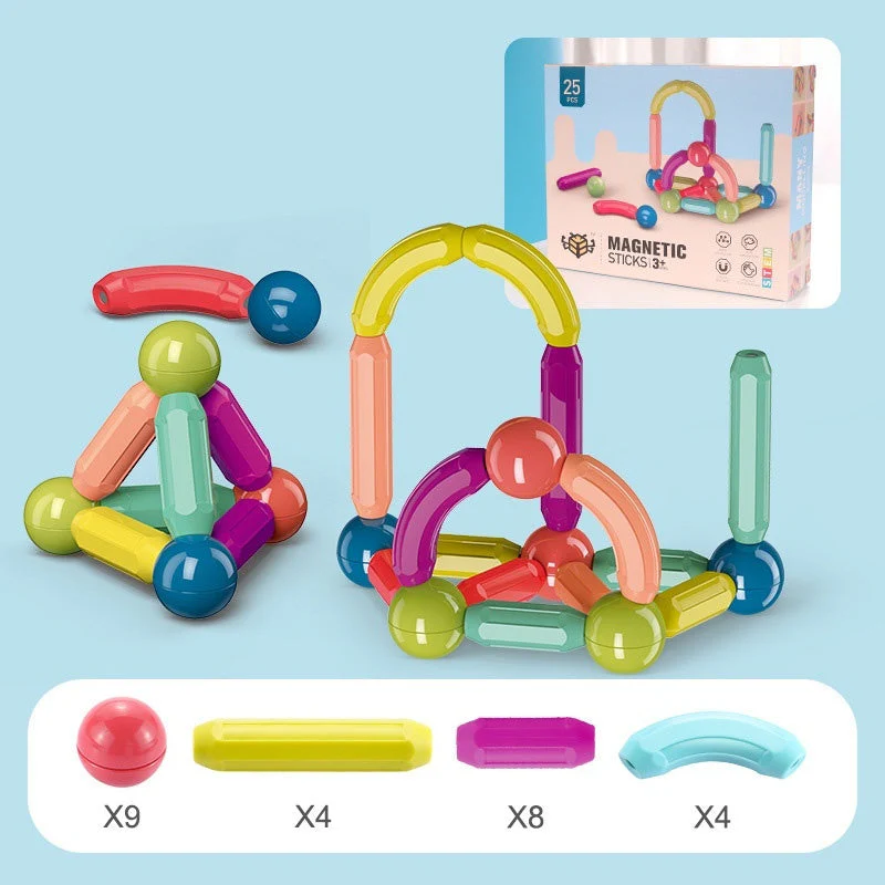Big Size DIY Magnetic Construction Set Early Learning Constructor Variety Magnetic Rod Building Blocks For Children Toys Gift - Image 5