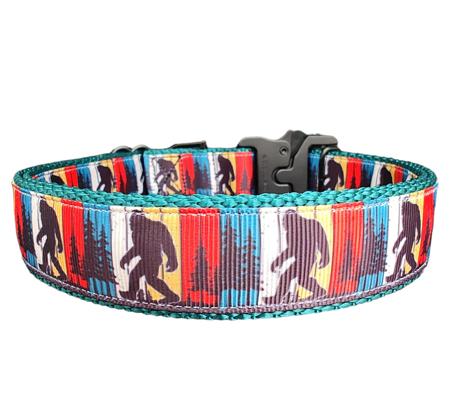Bigfoot Sasquatch Green Nylon Dog Collar MD, LG, XL, Leash - Image 4