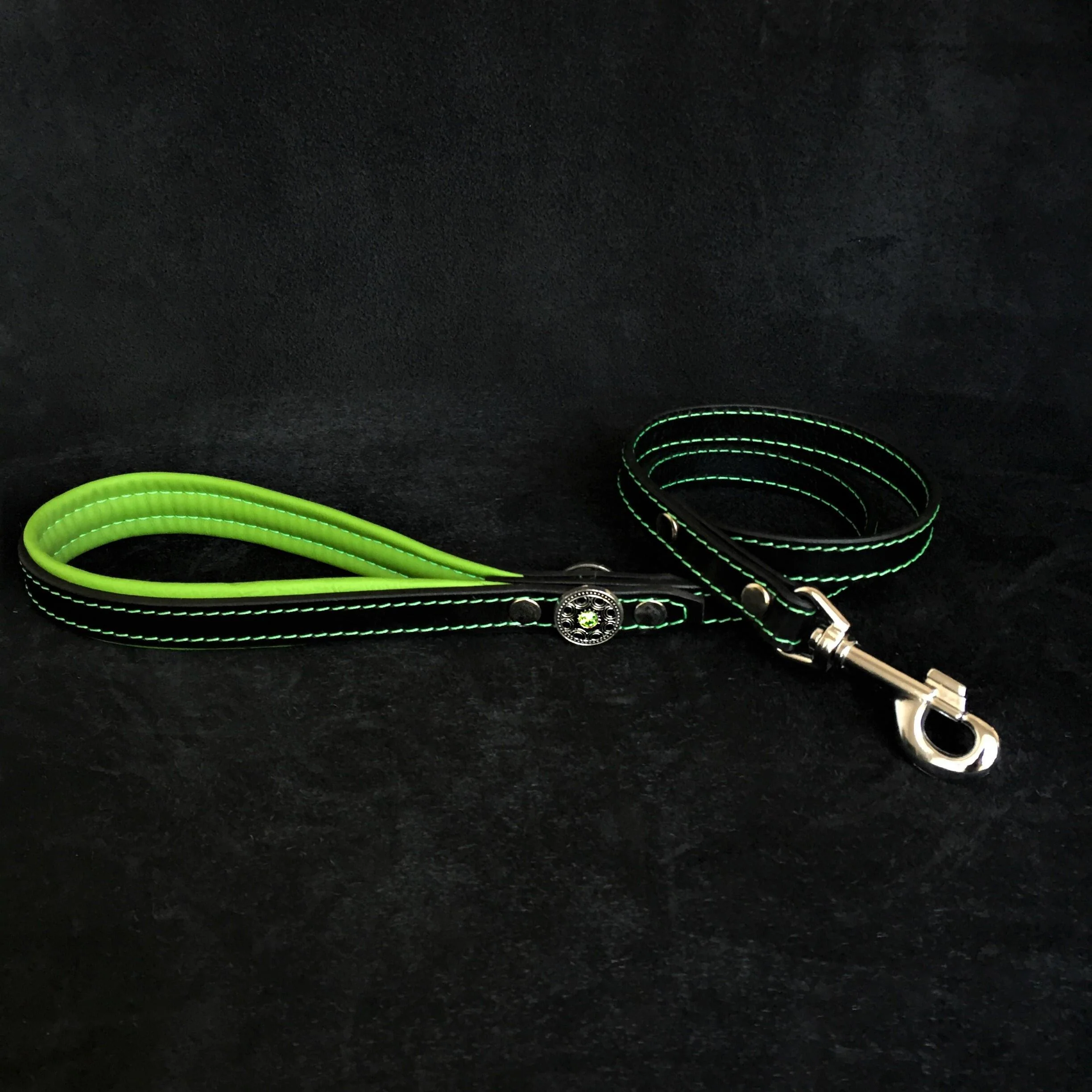 ''Bijou'' harness Black & Green for big dogs - Image 2