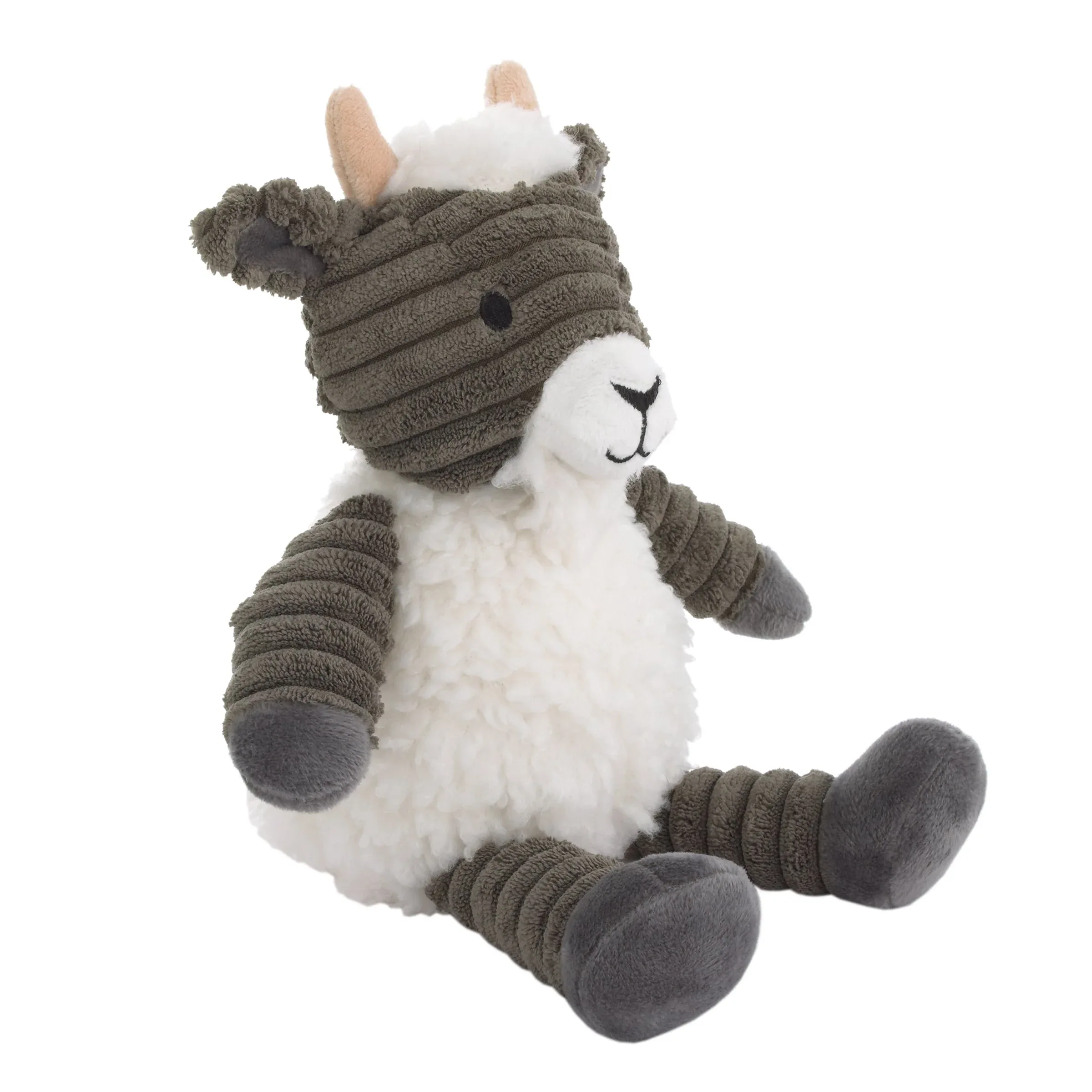 Billy the Goat Grey and White Super Soft Plush Stuffed Animal - Image 2
