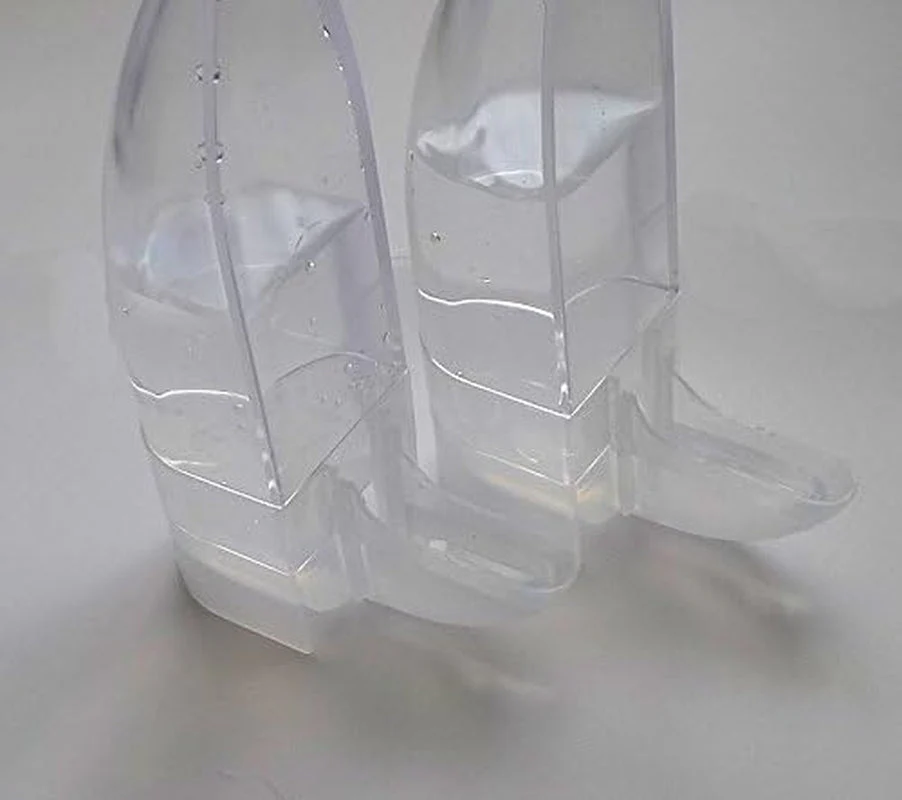 Bird Cage Water Bottle Dispenser Feeder for Zebra Finch Budgies Set of 2 (Clear) - Image 2