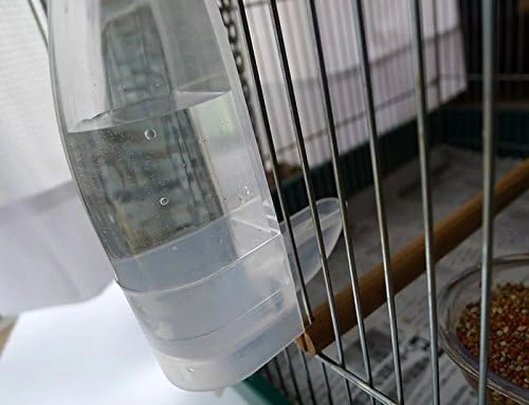 Bird Cage Water Bottle Dispenser Feeder for Zebra Finch Budgies Set of 2 (Clear) - Image 4