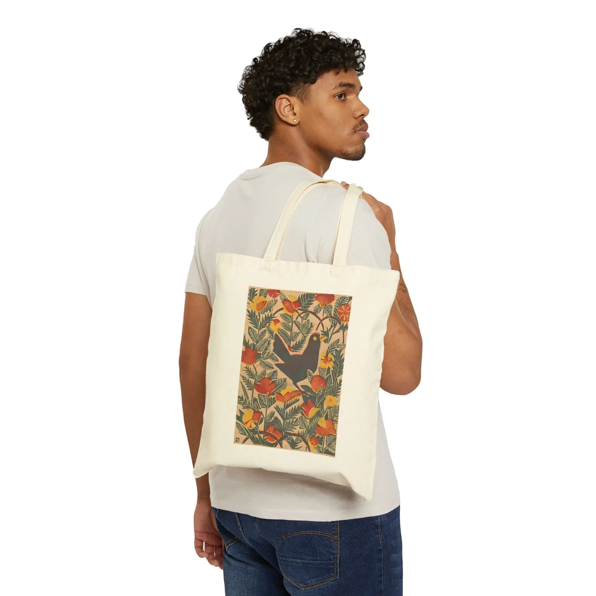 Bird in Orange Tote - Image 3