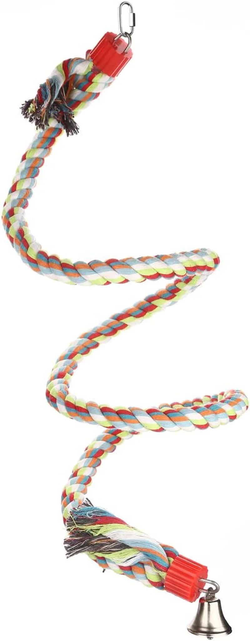 Bird Perch, Large Parrot Toys 63 Inch Climbing Rope Bungee Bird Toys - Image 7