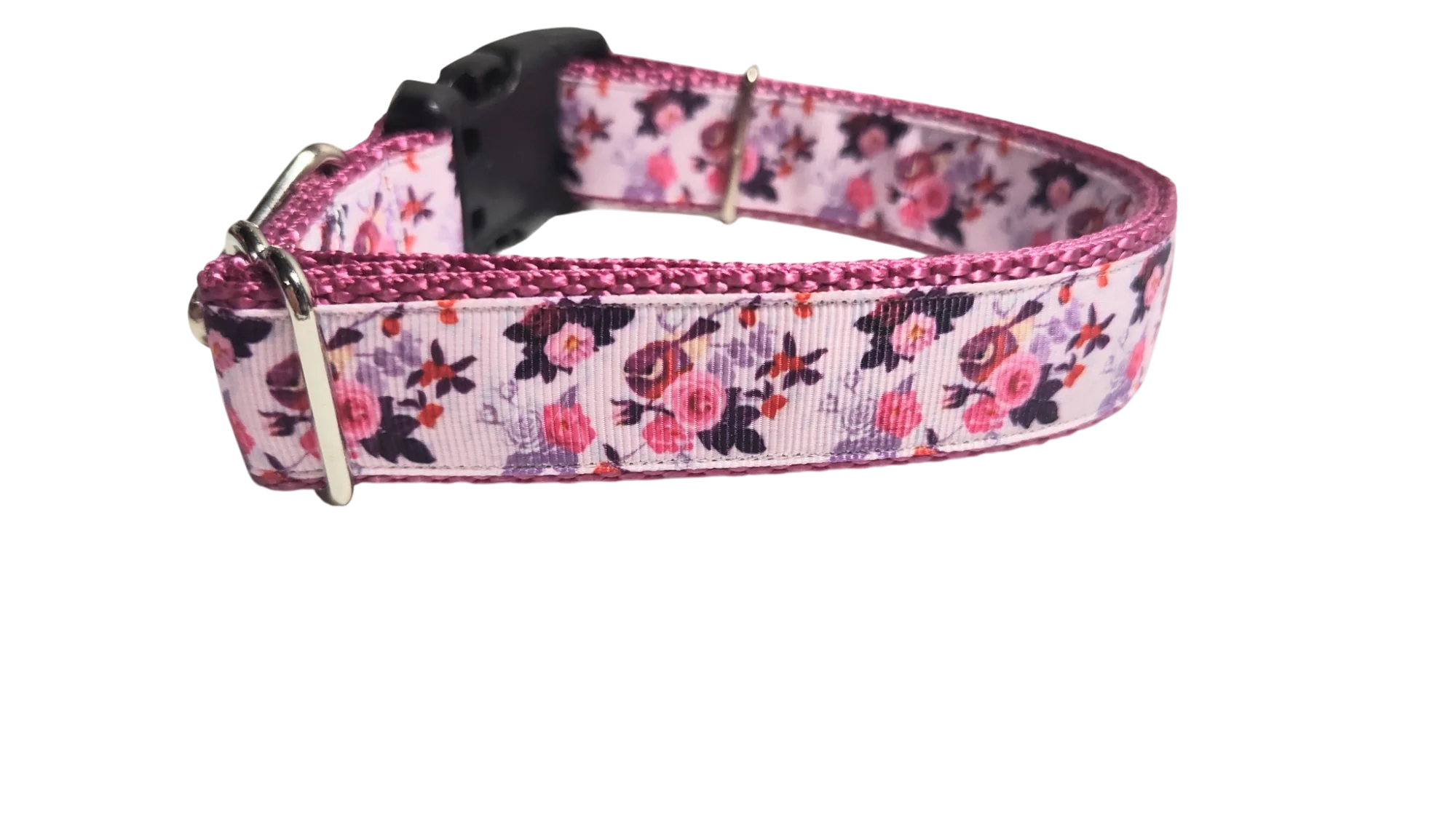 Birds and Flowers Nylon Dog Collar - Image 3