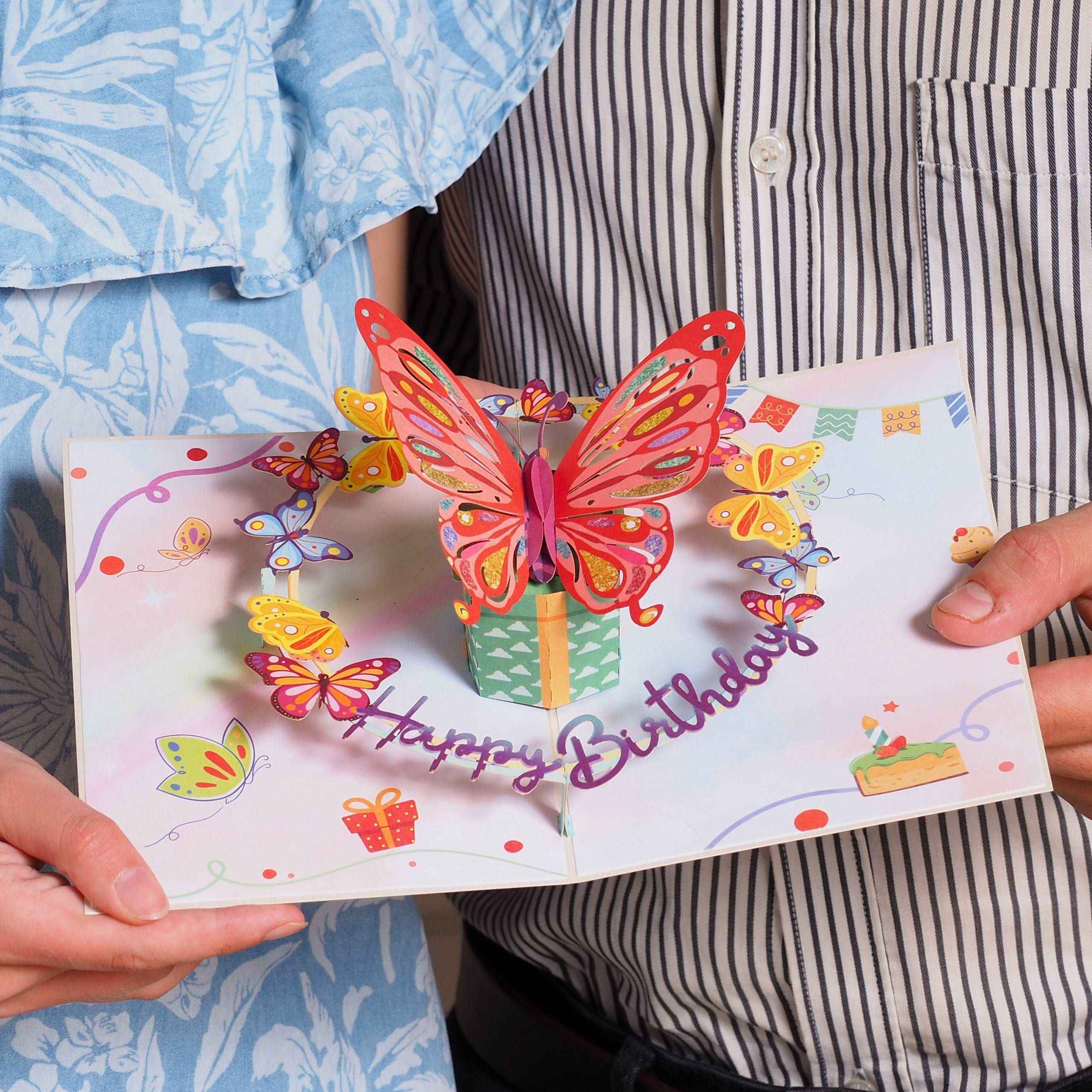 Birthday Butterfly Pop Up Card - Image 3