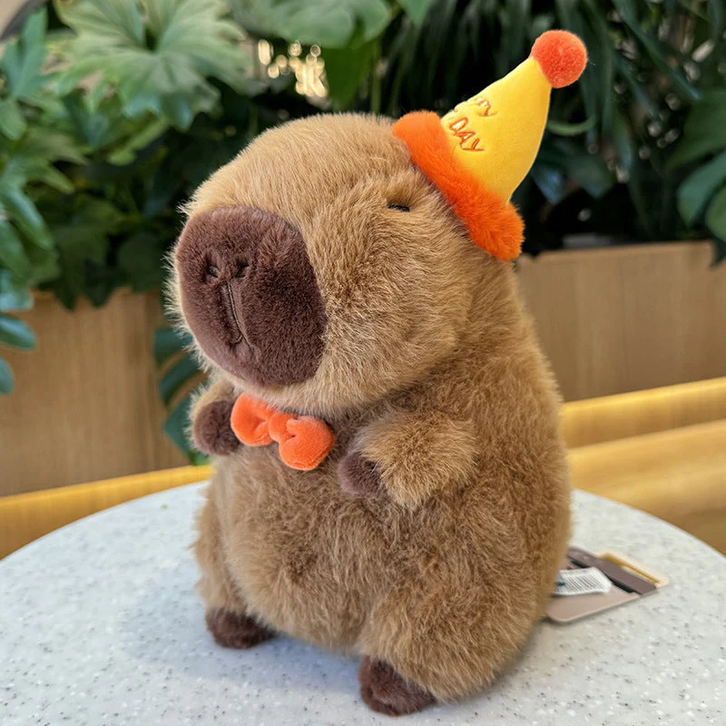 Birthday Hat Capabala Cute Capybara Plush Toy - Image 5