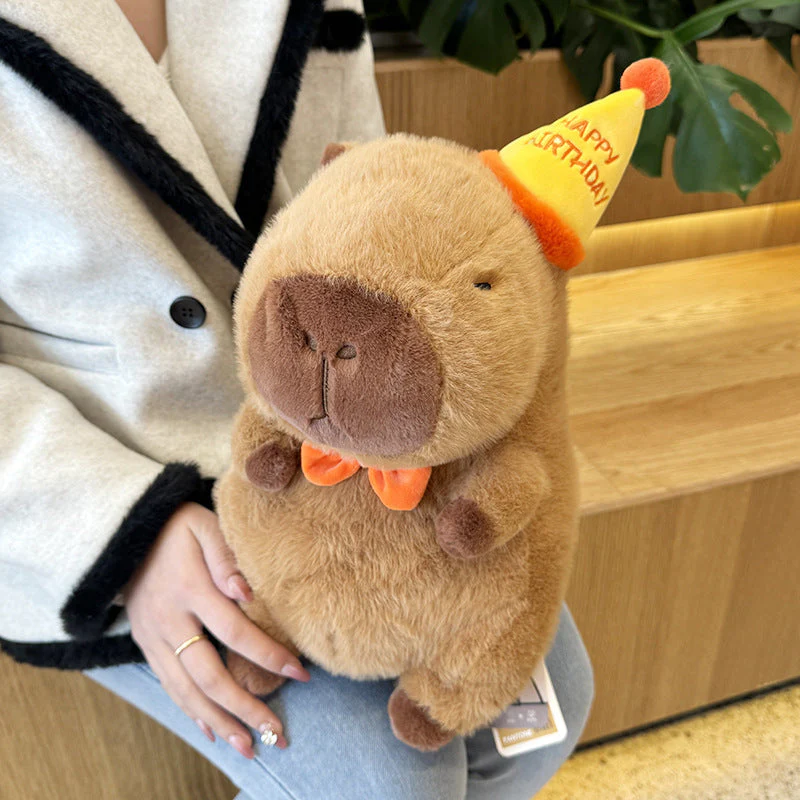 Birthday Hat Capabala Cute Capybara Plush Toy - Image 9