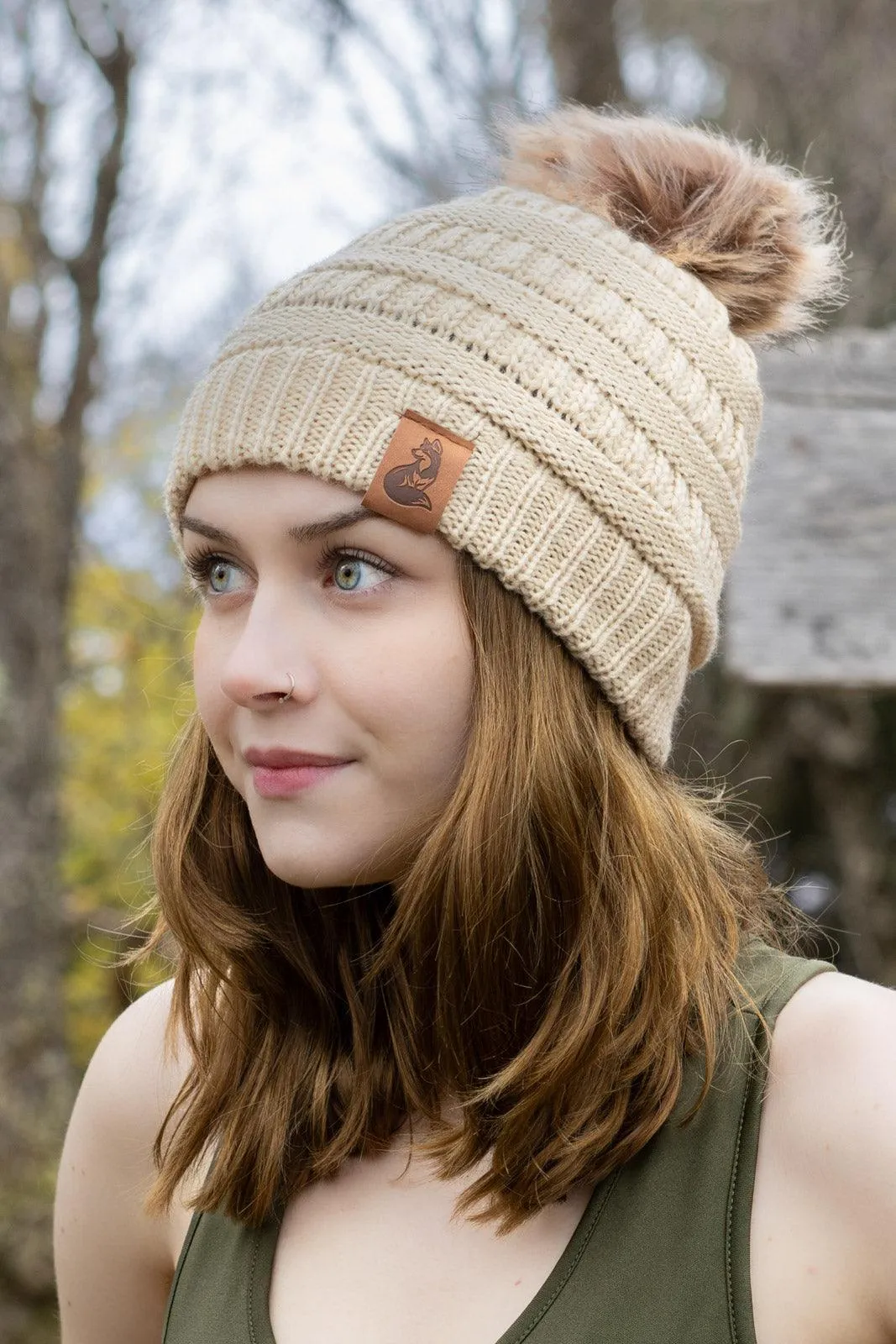Biscotti Ribbed Knit Hat with Pom - Image 3