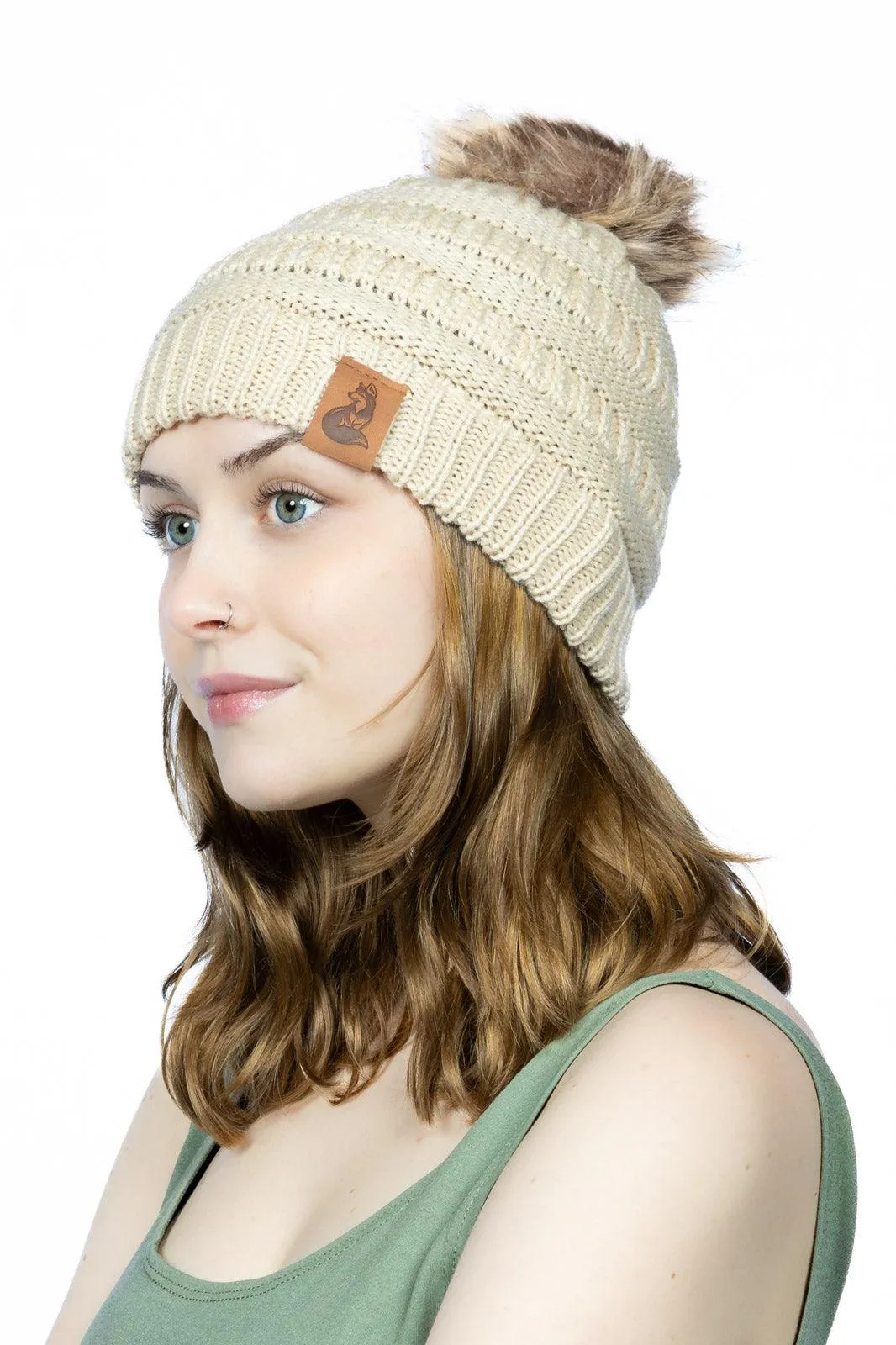 Biscotti Ribbed Knit Hat with Pom - Image 4