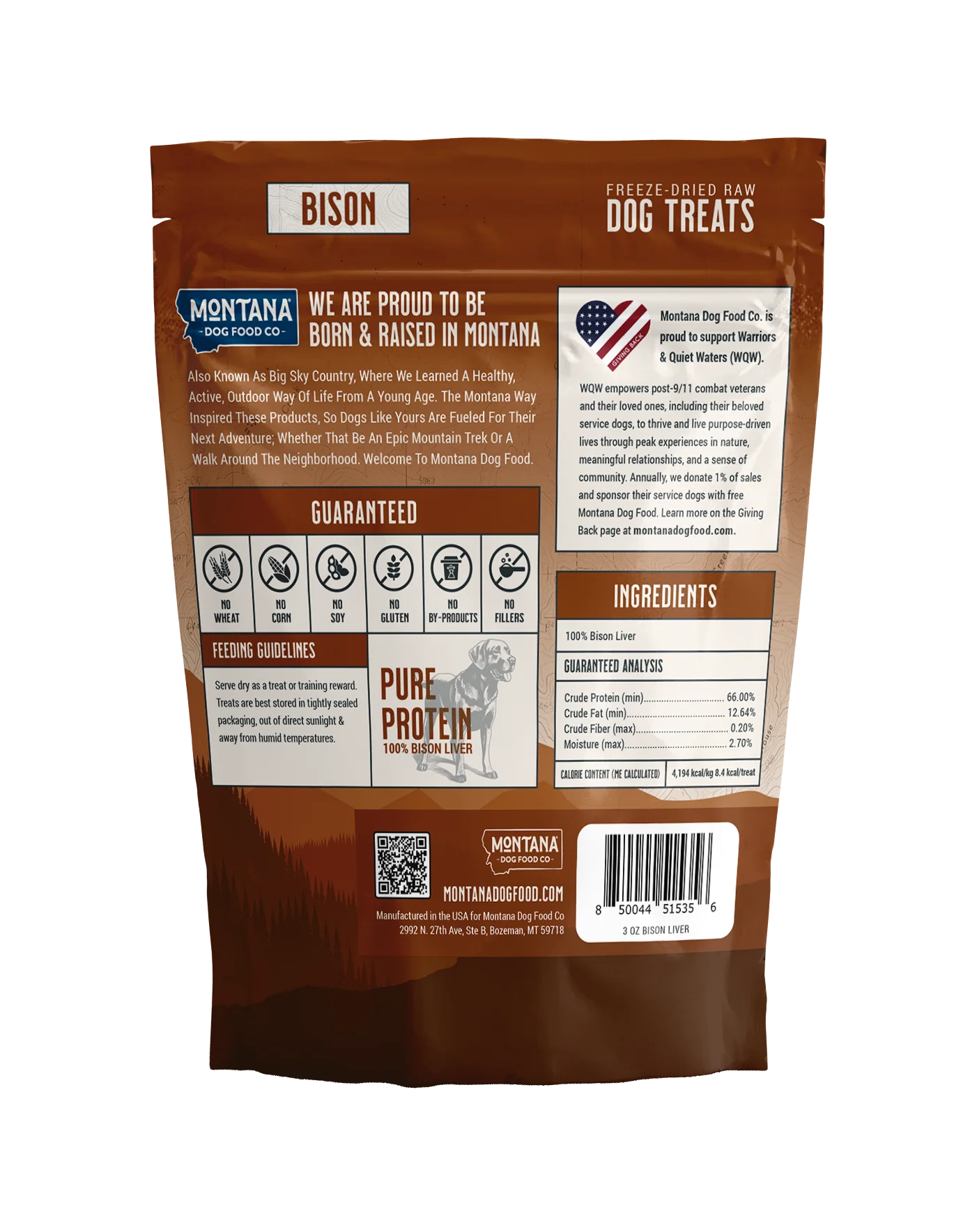 Bison Liver Freeze-Dried Raw Trail Snacks (Treats) for Dogs 3oz - Image 2