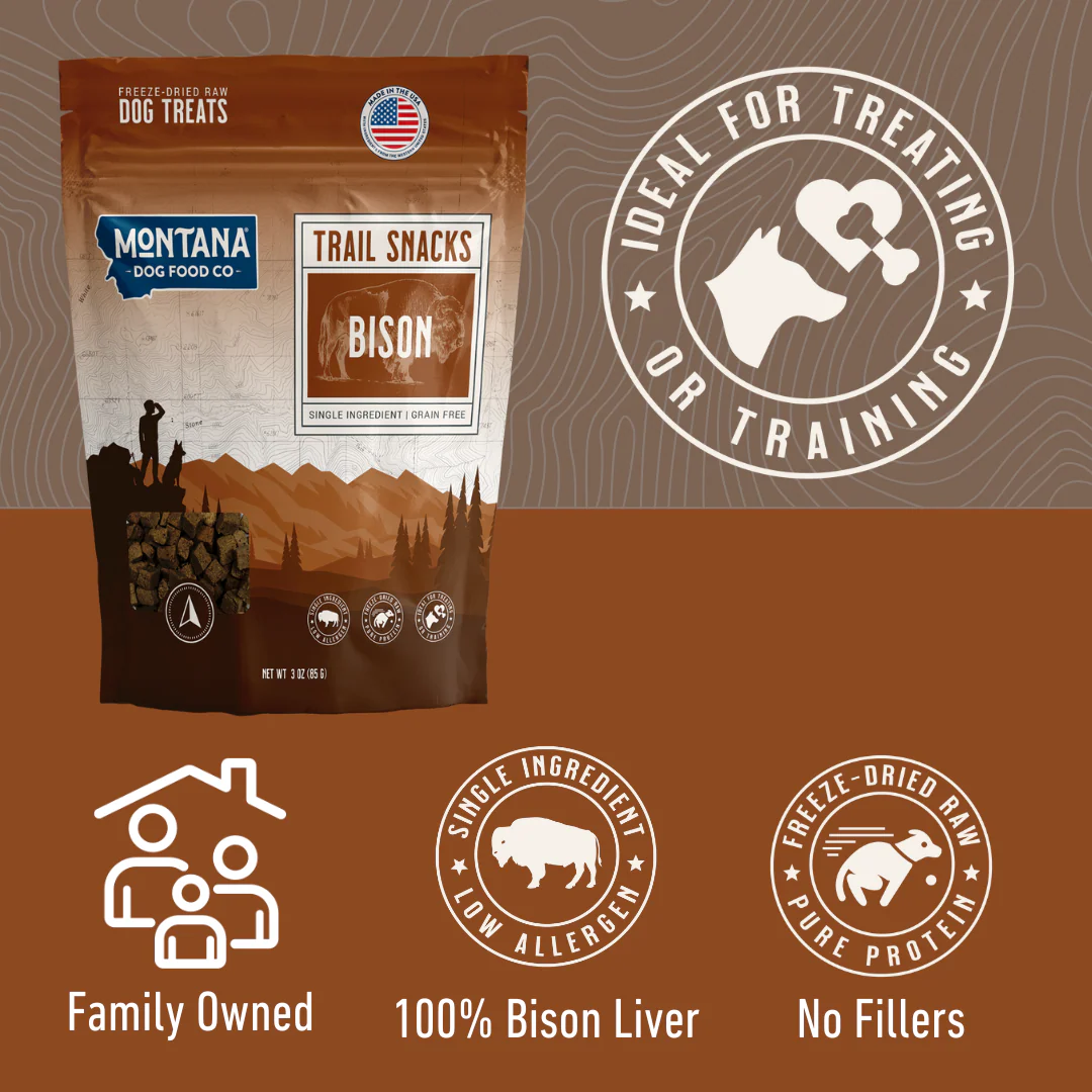 Bison Liver Freeze-Dried Raw Trail Snacks (Treats) for Dogs 3oz - Image 3
