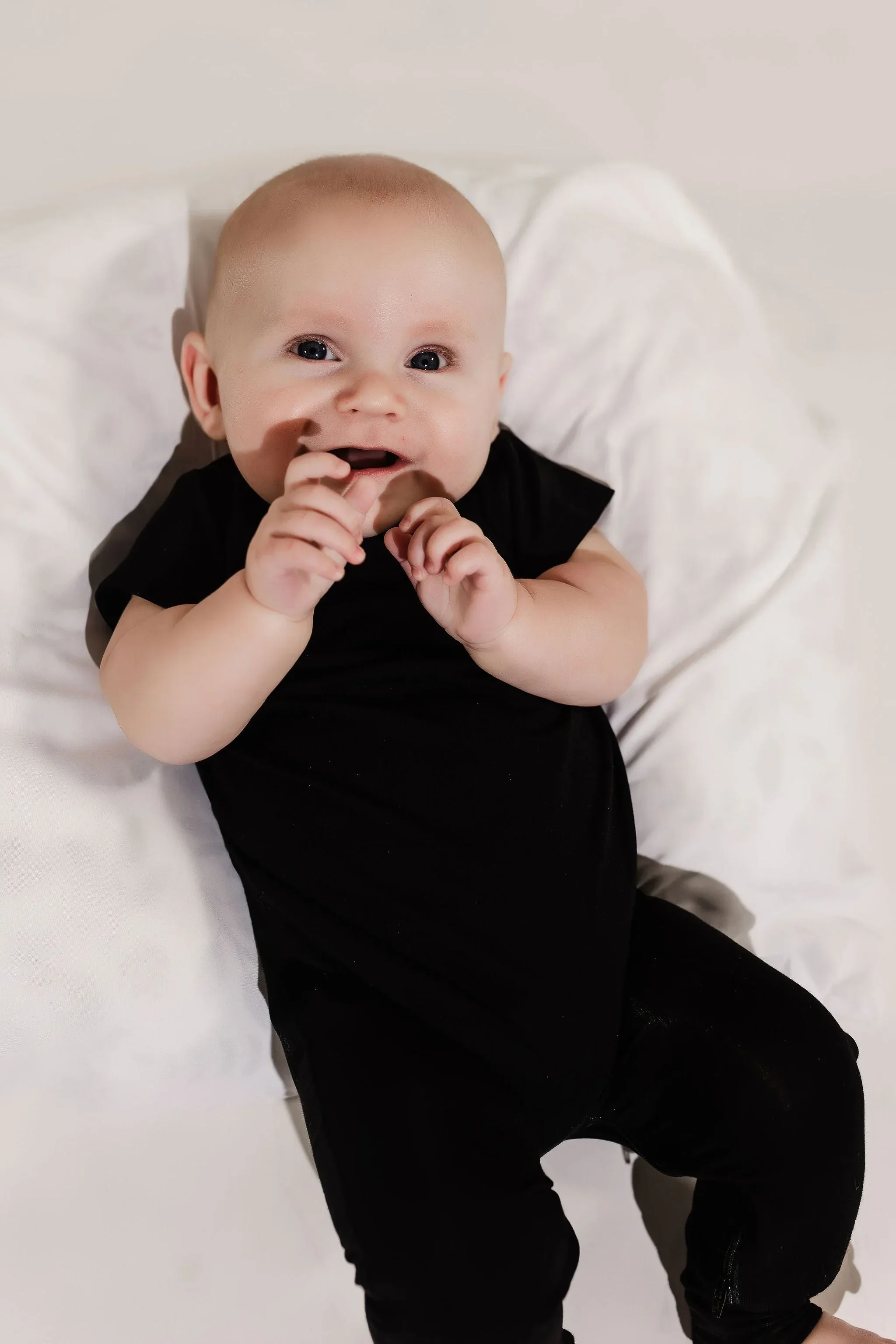 Black Bamboo Lyocell Zip Romper - Image 3