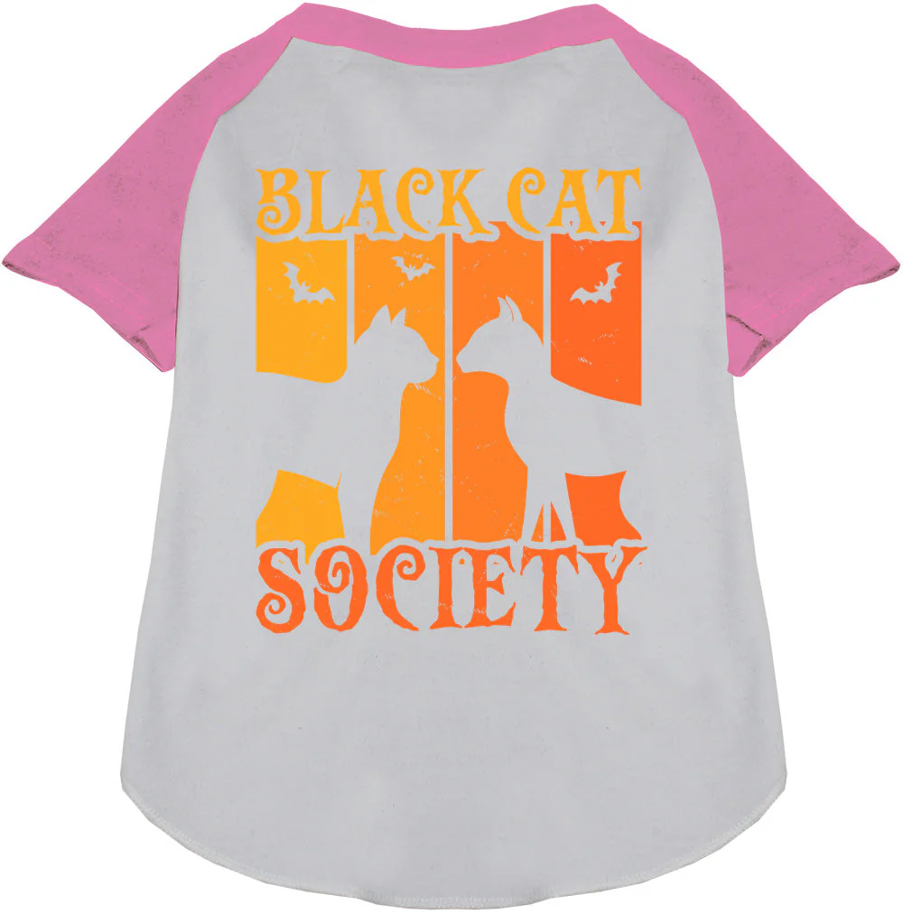 Black Cat Society Pet Raglan Shirt - Image 5