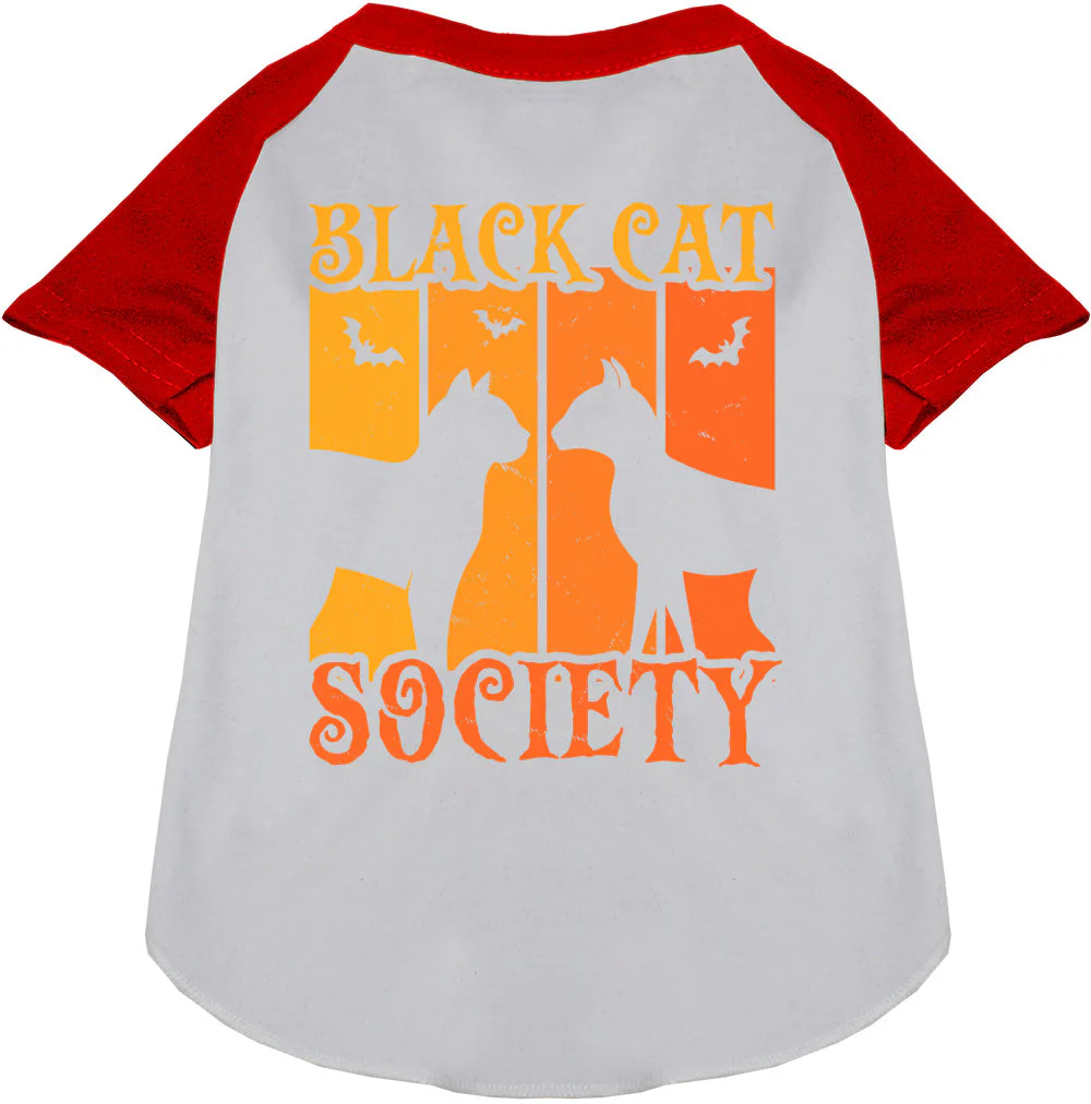 Black Cat Society Pet Raglan Shirt - Image 7
