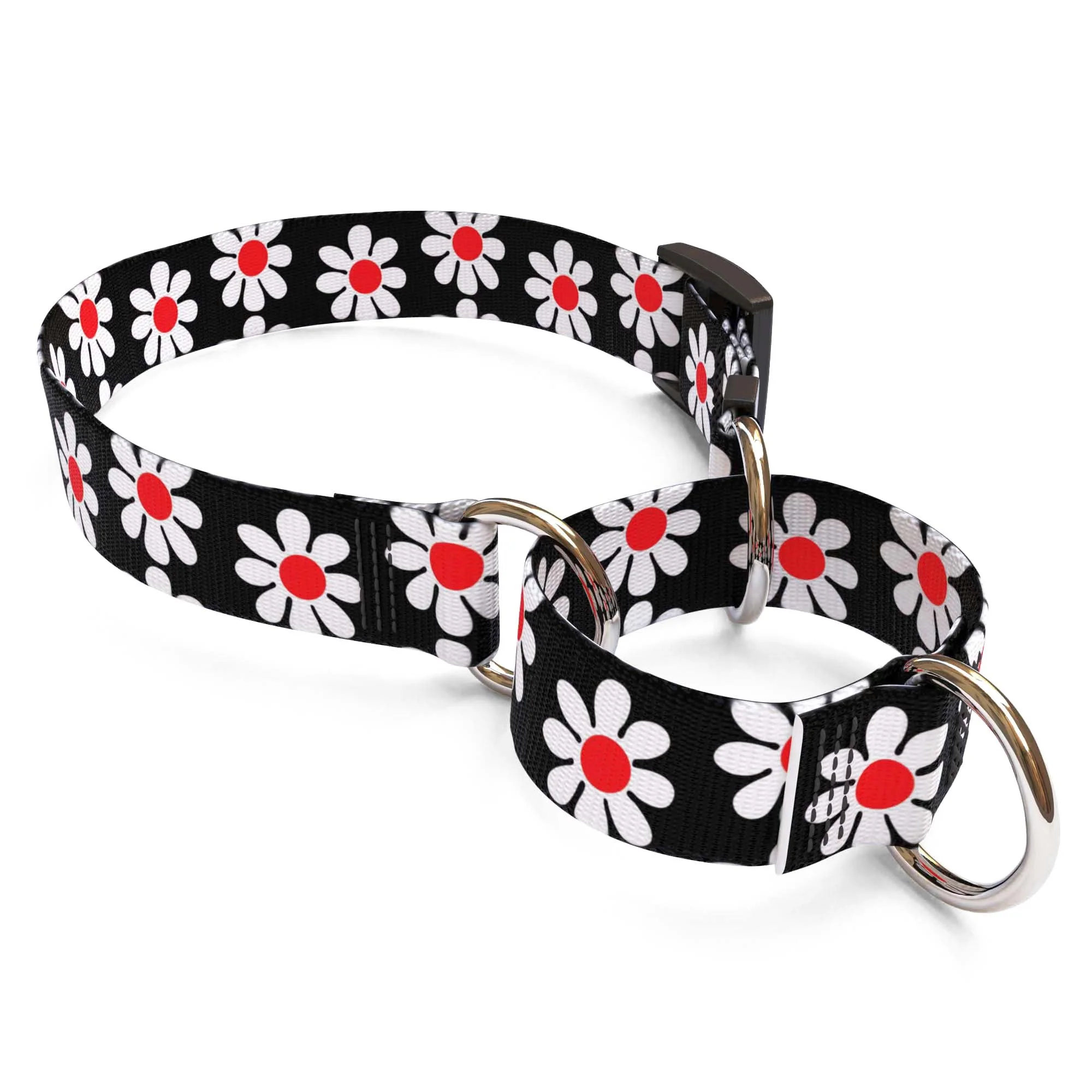 Black Daisy Dog Collar - Image 3