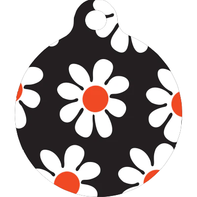 Black Daisy HD Dog ID Tag - Image 3