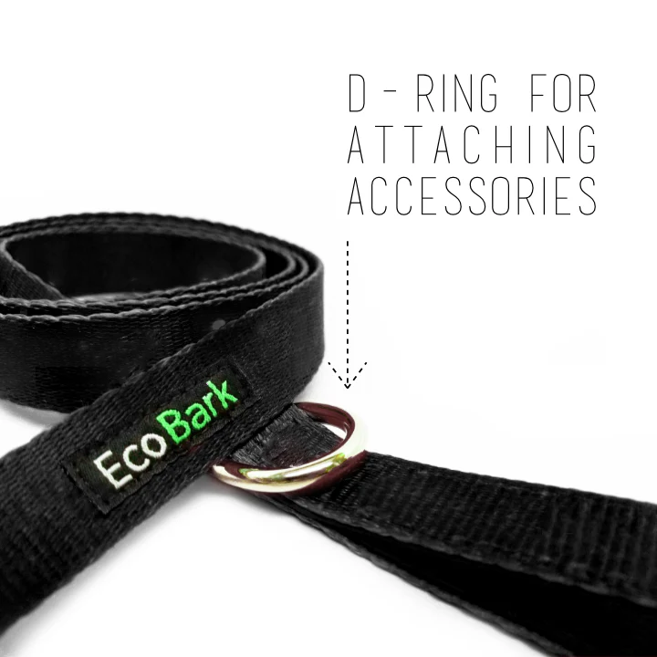 Black Dog Leash- EcoBark- Comfort Grip Padded Leash 5ft for Small and Medium Dogs - Image 3
