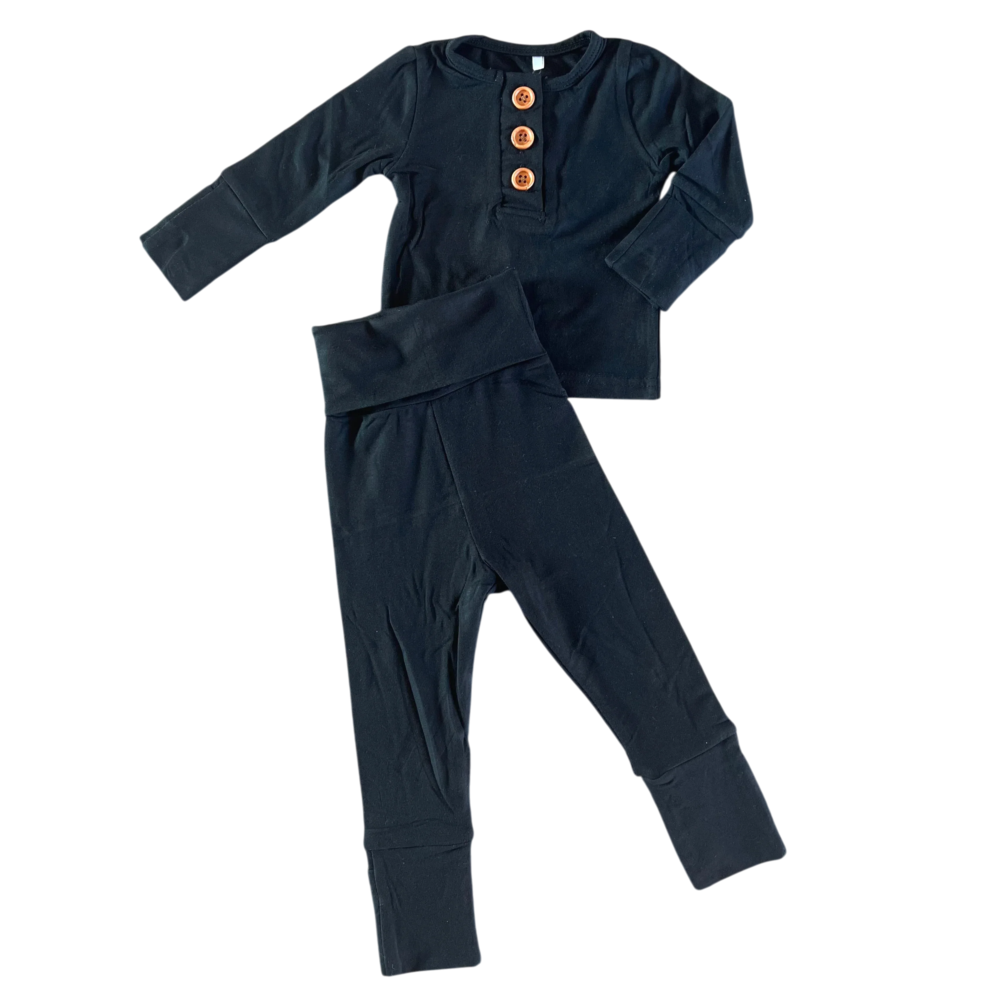 Black Infant 2-Piece Bamboo Set - Image 2