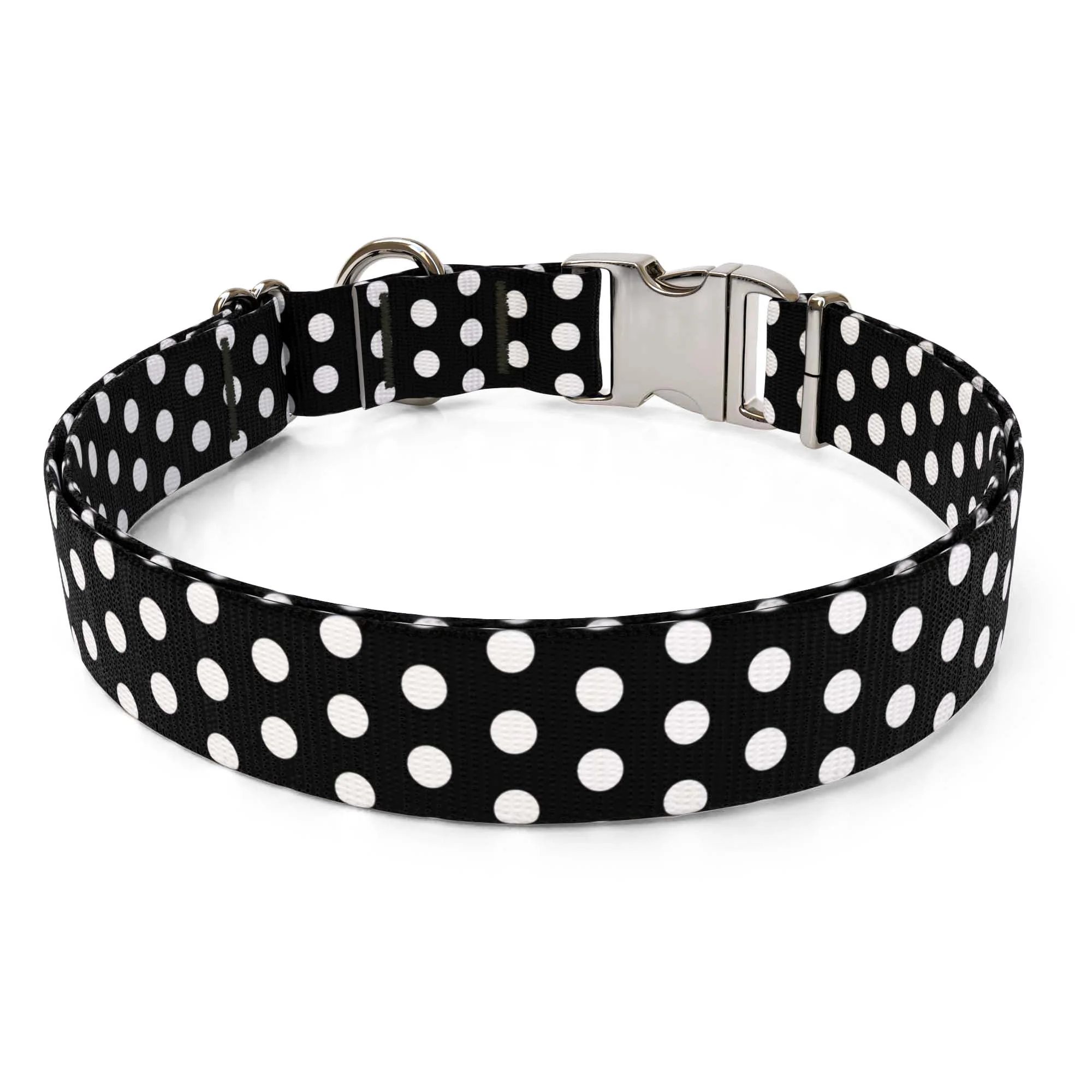 Black Polka Dot Dog Collar - Image 2