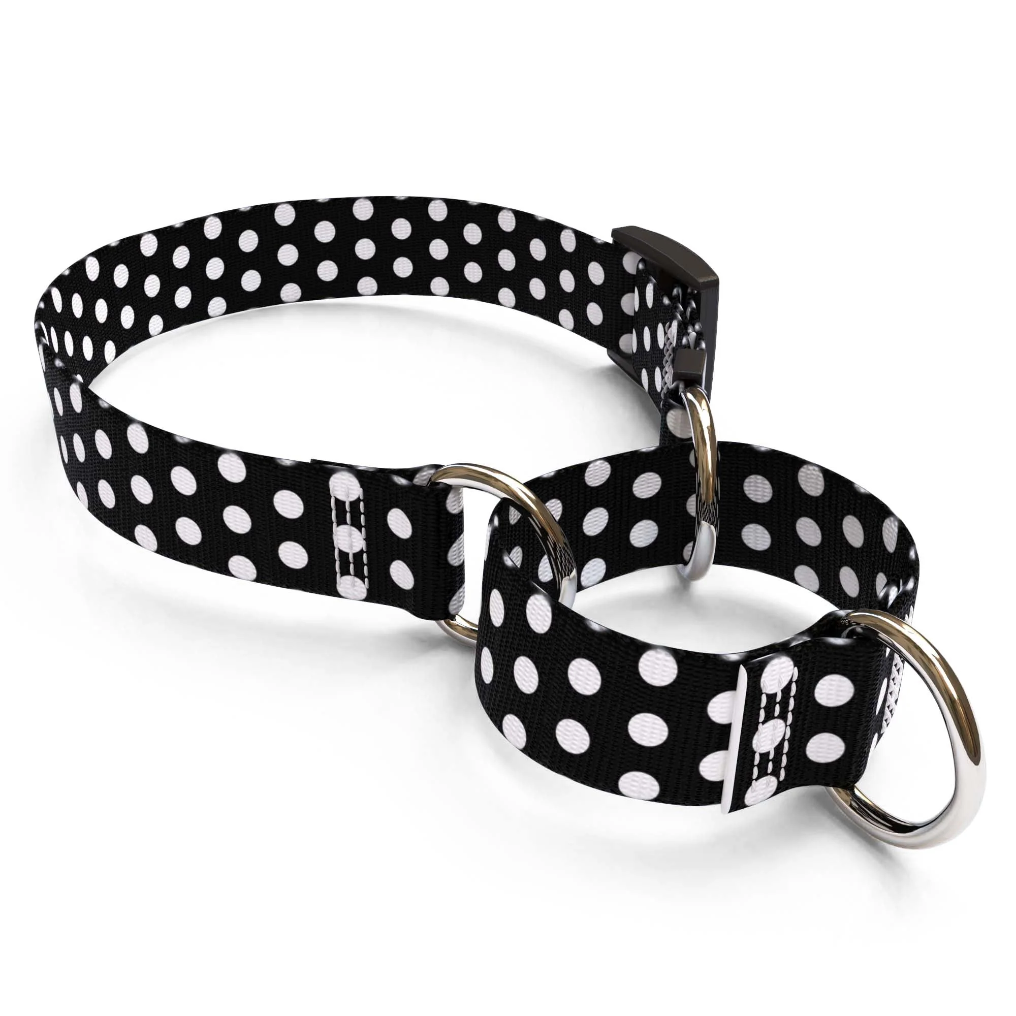 Black Polka Dot Dog Collar - Image 3