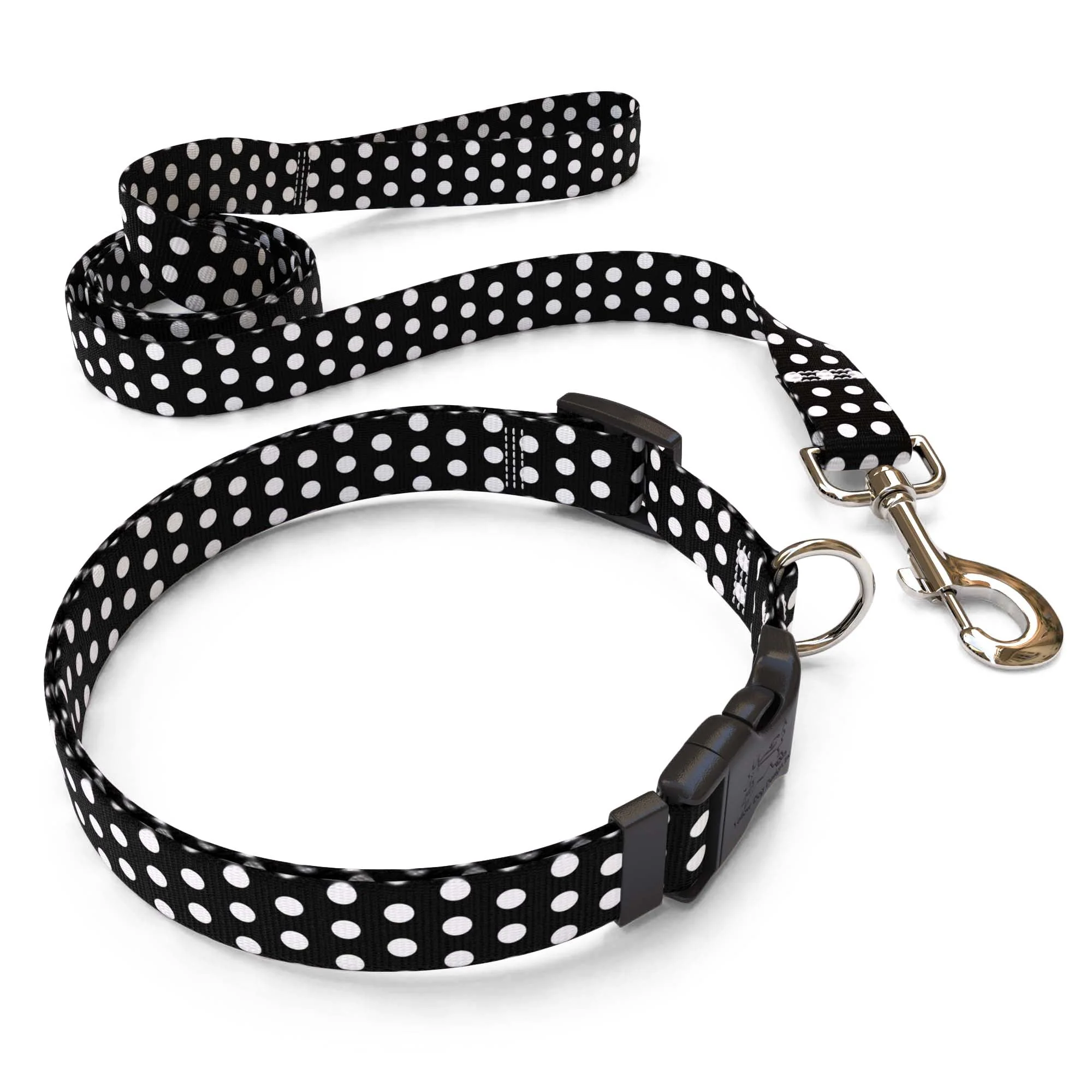 Black Polka Dot Dog Collar - Image 4