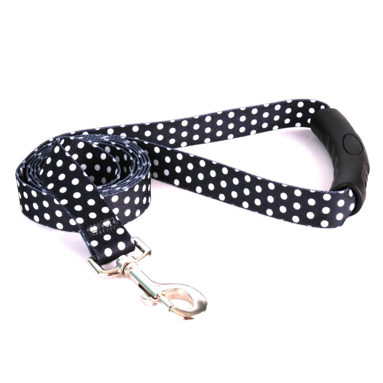 Black Polka Dot Dog Leash - Image 2