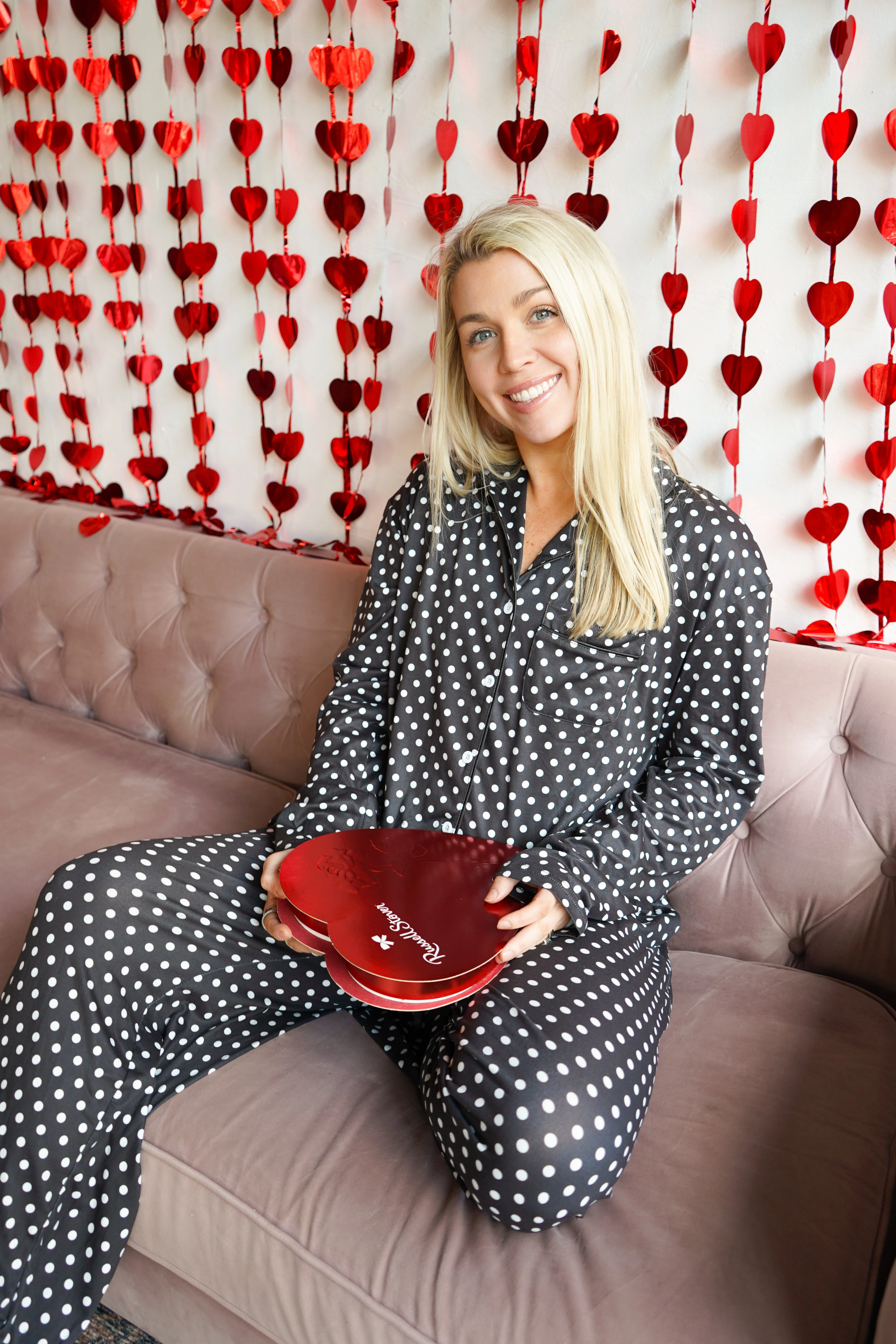 Black Polka Dot - Long Pajama Set - Image 5