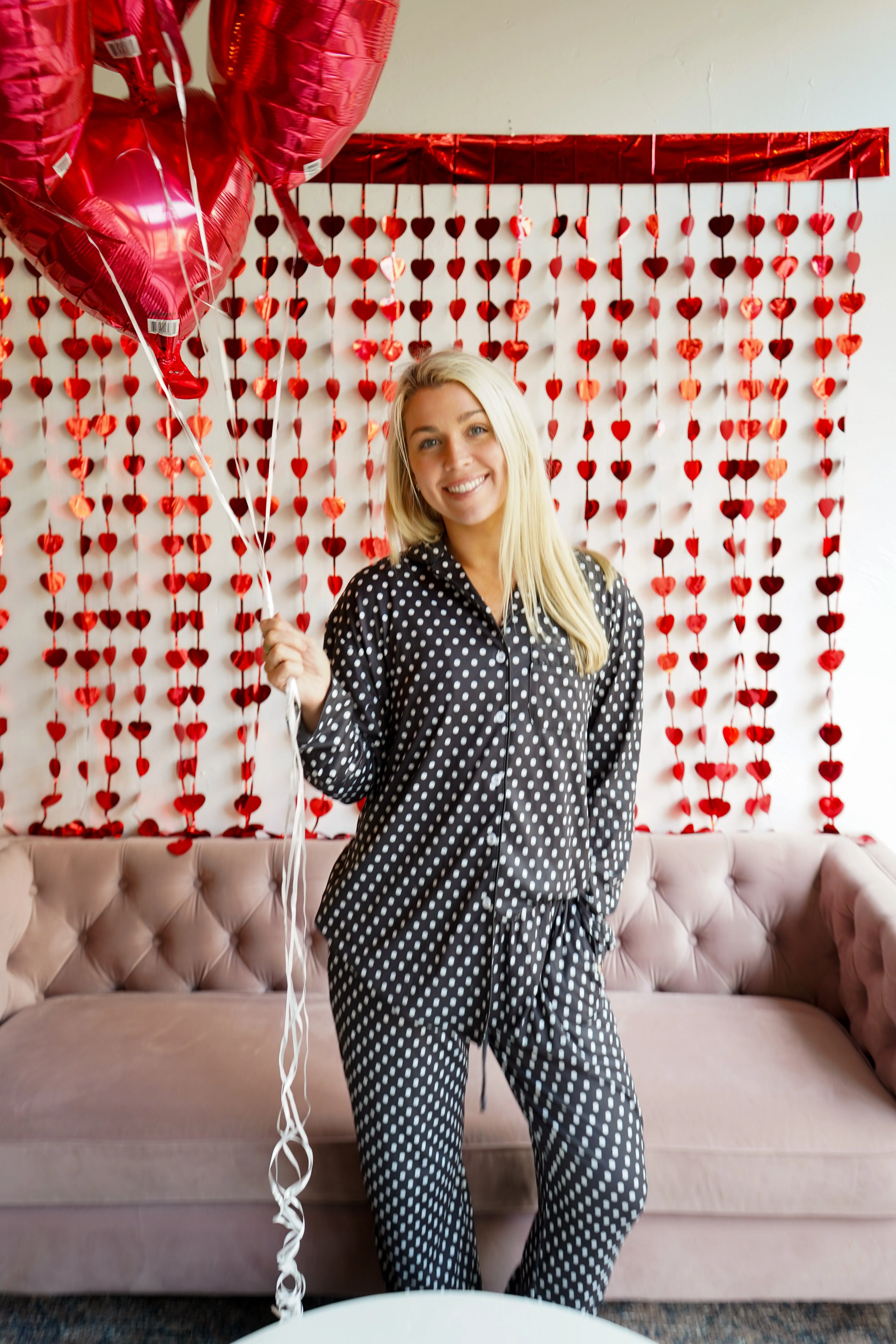 Black Polka Dot - Long Pajama Set - Image 7